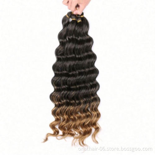 MYZYR Freetress Water Wave Braiding Hair Crochet Braid Extensions 20Inch/80G Ocean Wave Crochet Hair Canecalon Synthetic Hair